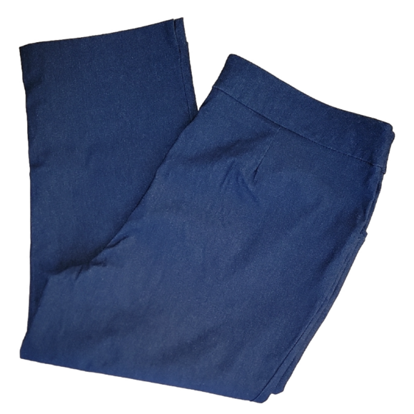Time and Tru Navy Cropped Capri Pedal Pusher Chinos Pants Size Large 12/14 EUC - Picture 1 of 11